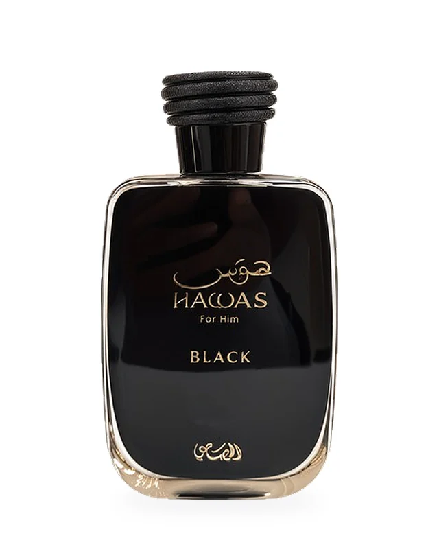 Hawas Black de Rasasi, frasco