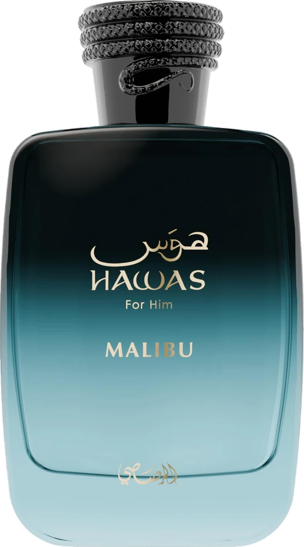 Hawas Malibu de Rasasi, frasco