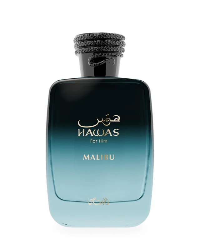 Hawas Malibu de Rasasi, frasco